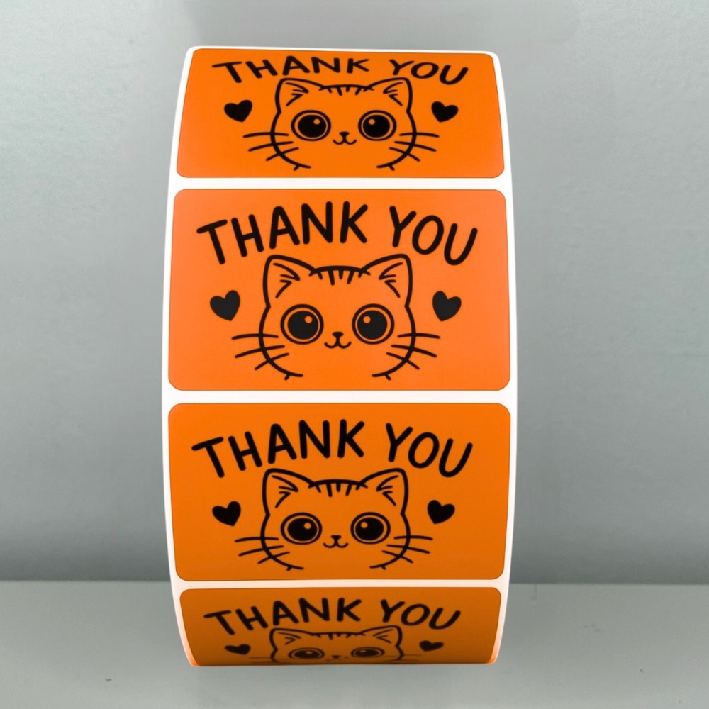 Thank You Cat Stickers – Cute Packaging Labels for Small Business Orders 2" - Picture 7 of 11